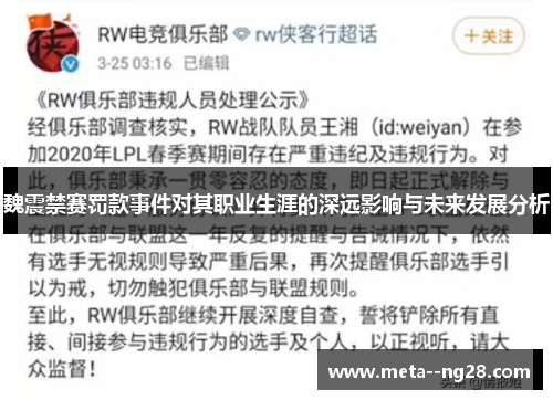 魏震禁赛罚款事件对其职业生涯的深远影响与未来发展分析